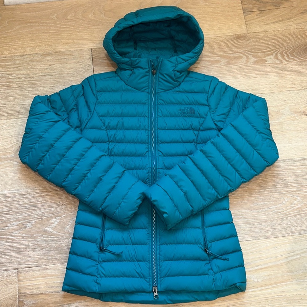 The Northface 700 Shaded Spruce Blue Hoodie Coat